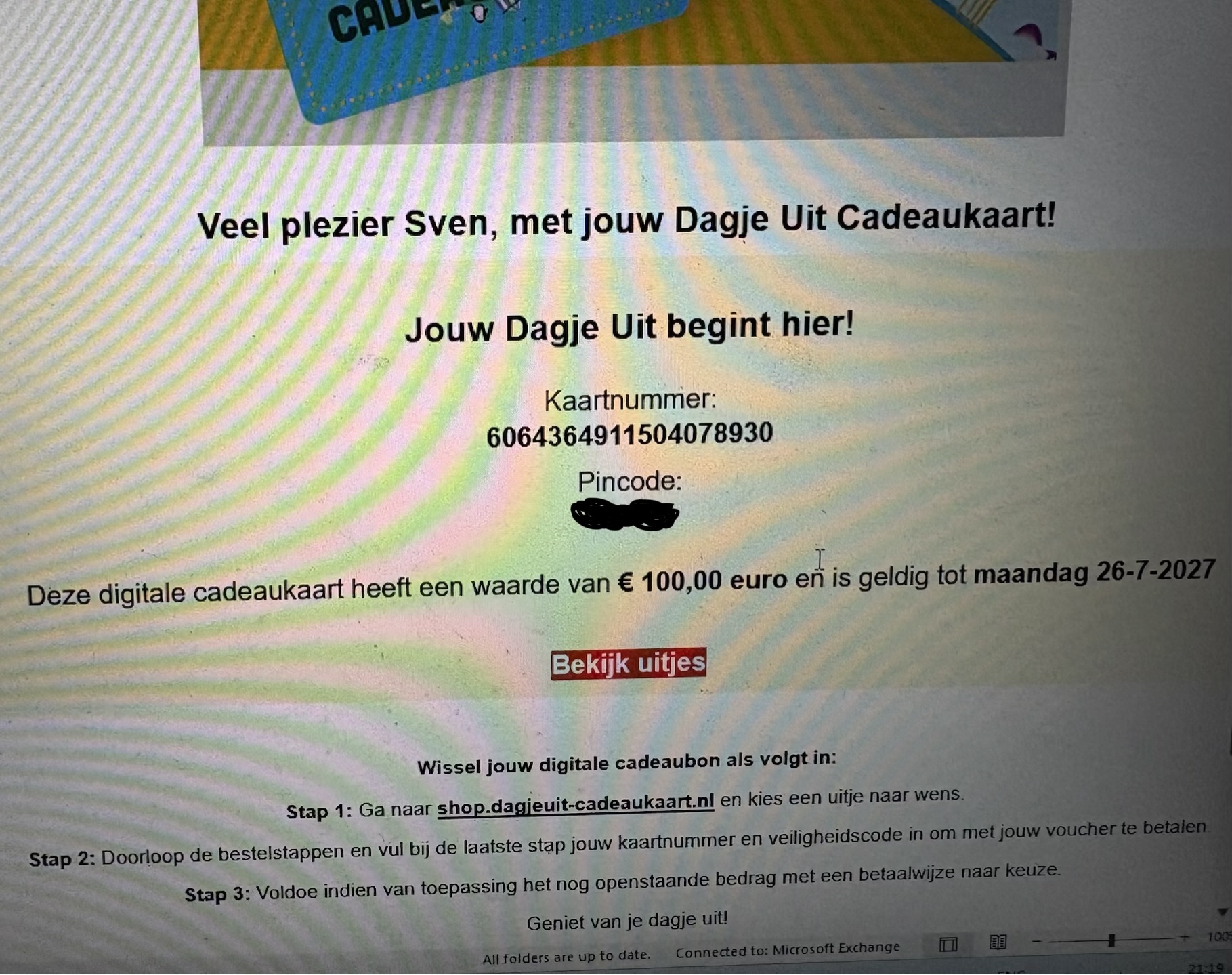 Dagje Uit Cadeaukaart cadeaubon