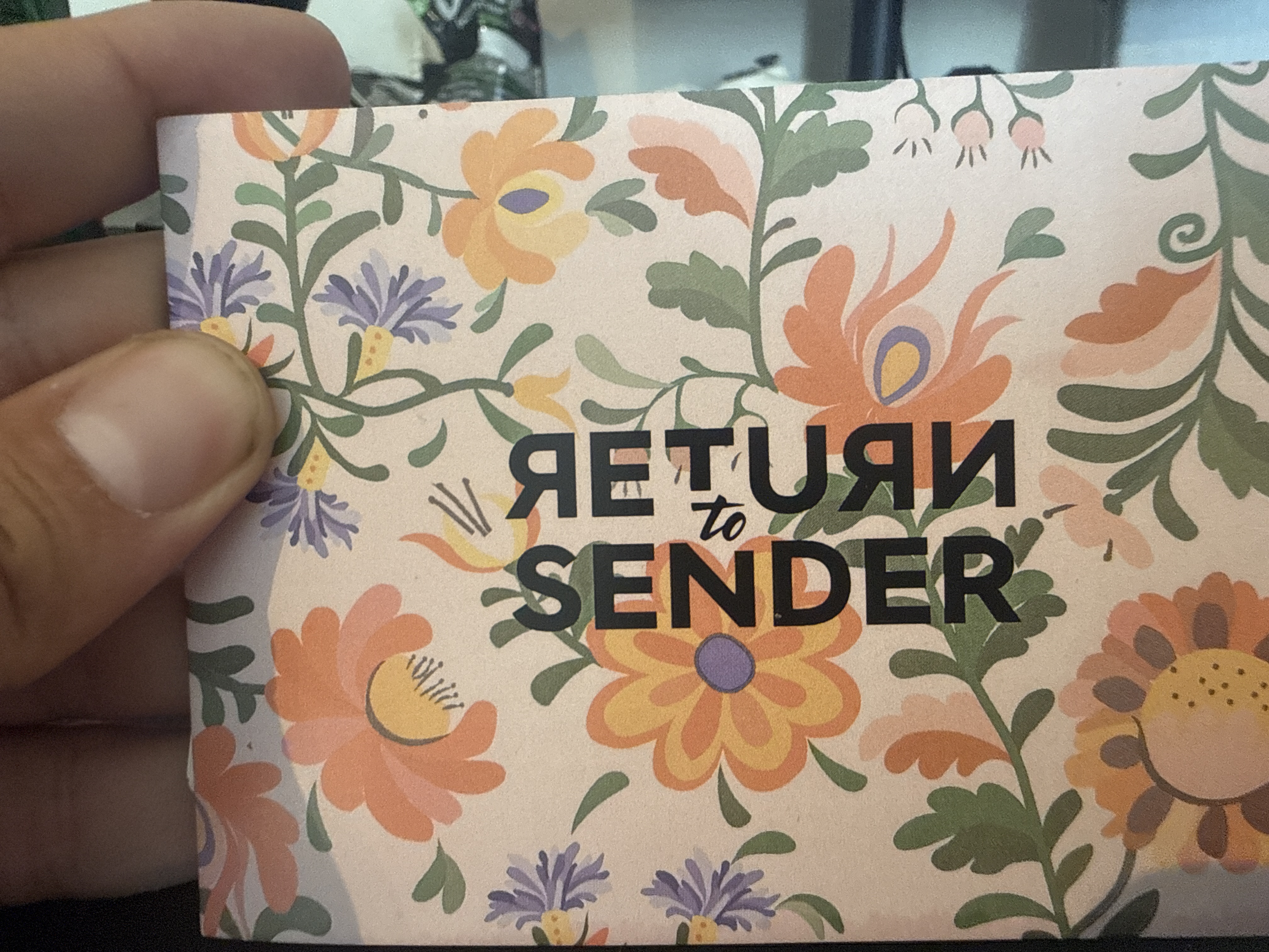 Return to sender  cadeaubon