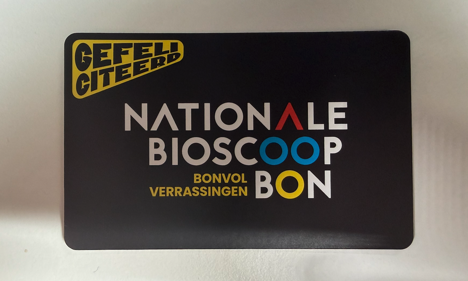 Nationale Bioscoop Bon cadeaubon